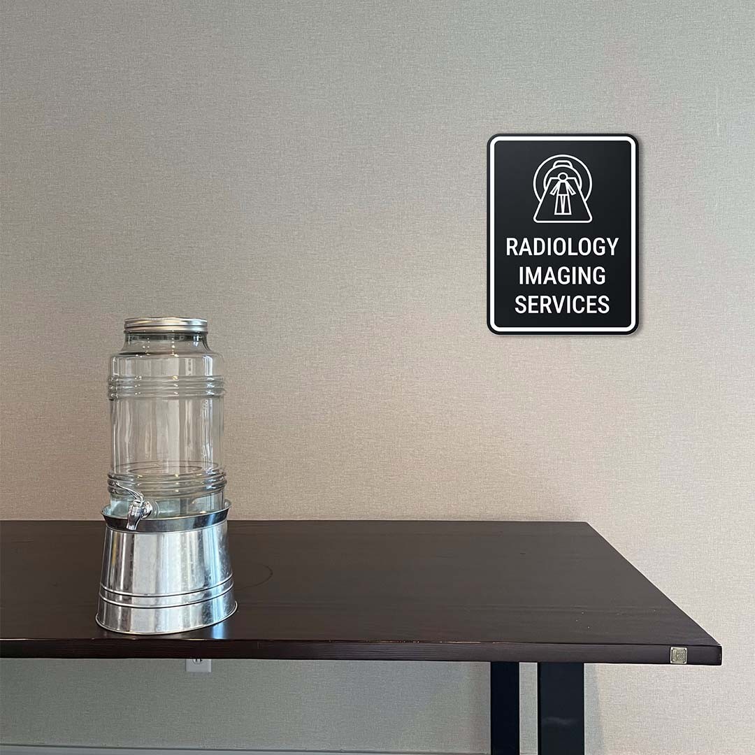 Portrait Round Plus Radiology Imaging Services Wall or Door Sign