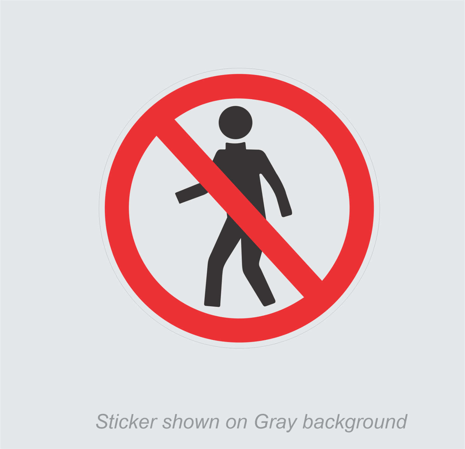 NO WALKING stickers | Select a Size | clear | outdoor durable | decals