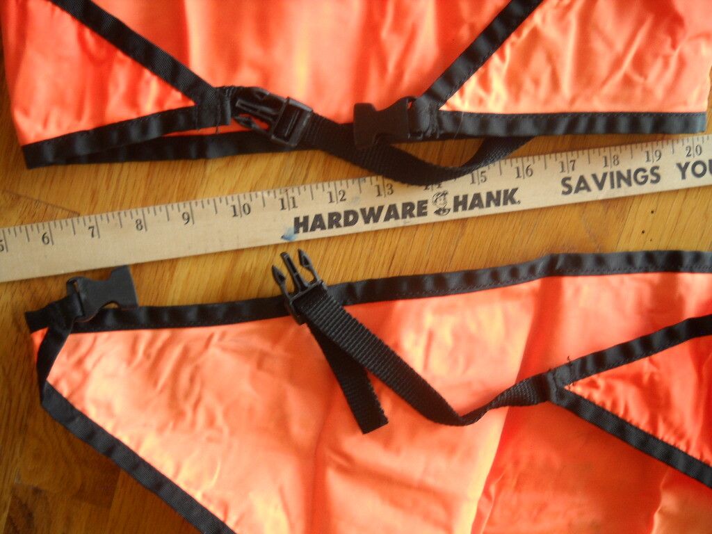 2 For Sale Signs Fluorescent Orange Embroidered buckle fastener triangular