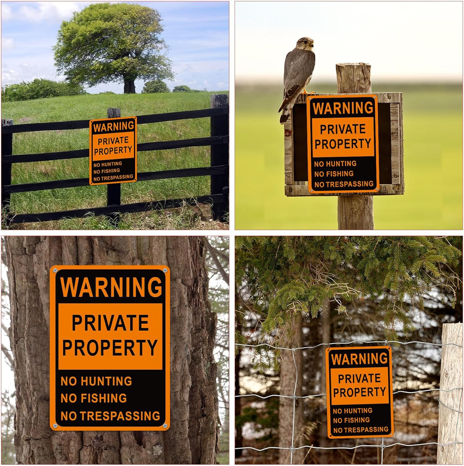 20 Pcs Posted No Trespassing Signs Private Property Weatherproof No