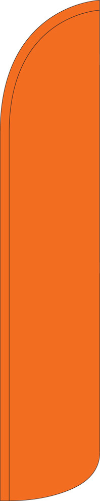 Solid Orange 15′ Tall Windless Swooper Feather Banner Flag & Pole Kit