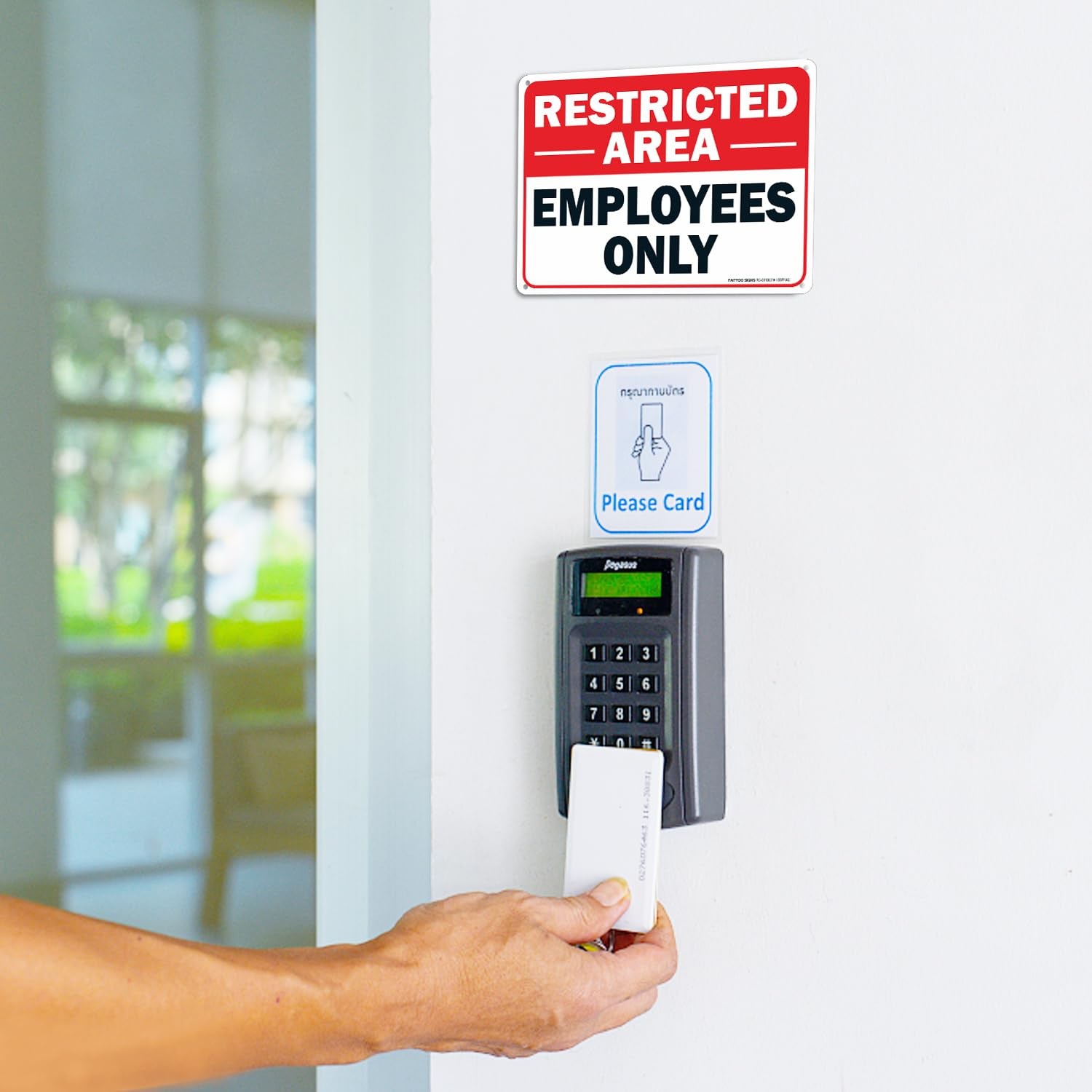 2 pack Restricted Area Employees Only Sign, 10 x 7 Inches .40 Rust Free Alumi…
