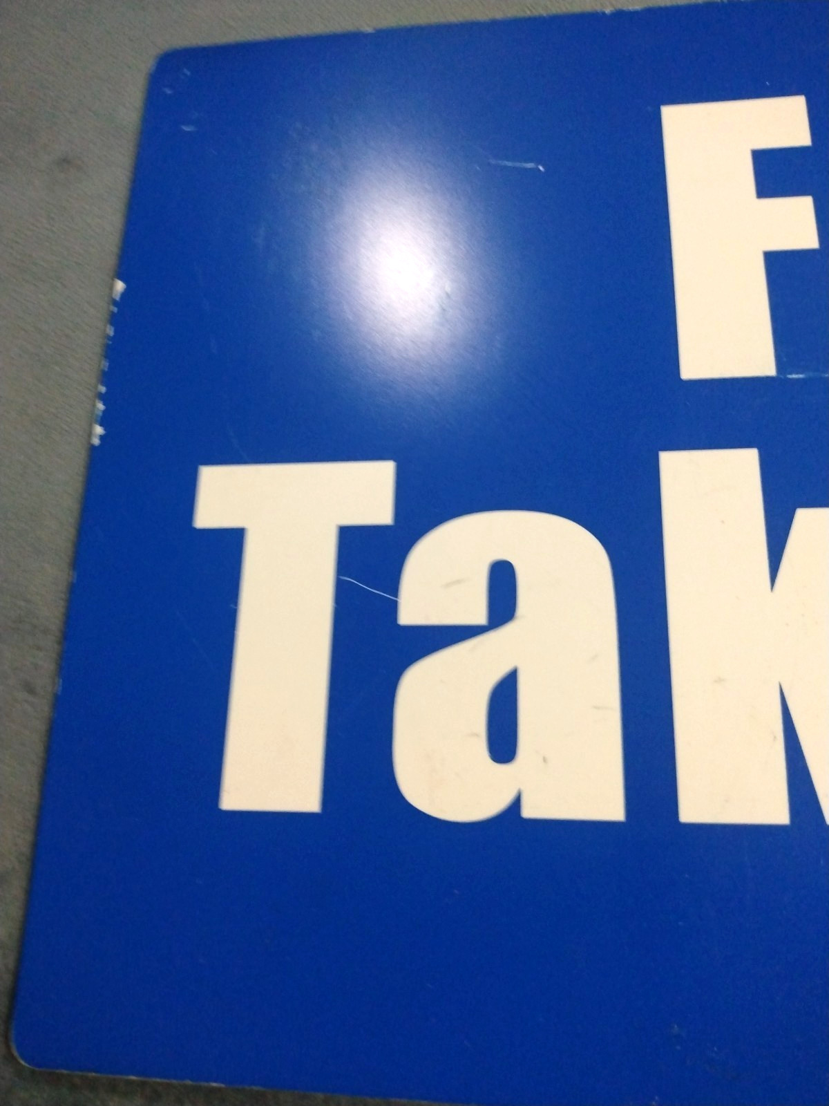 Double Sided Free Take One plastic sign 16″x9″
