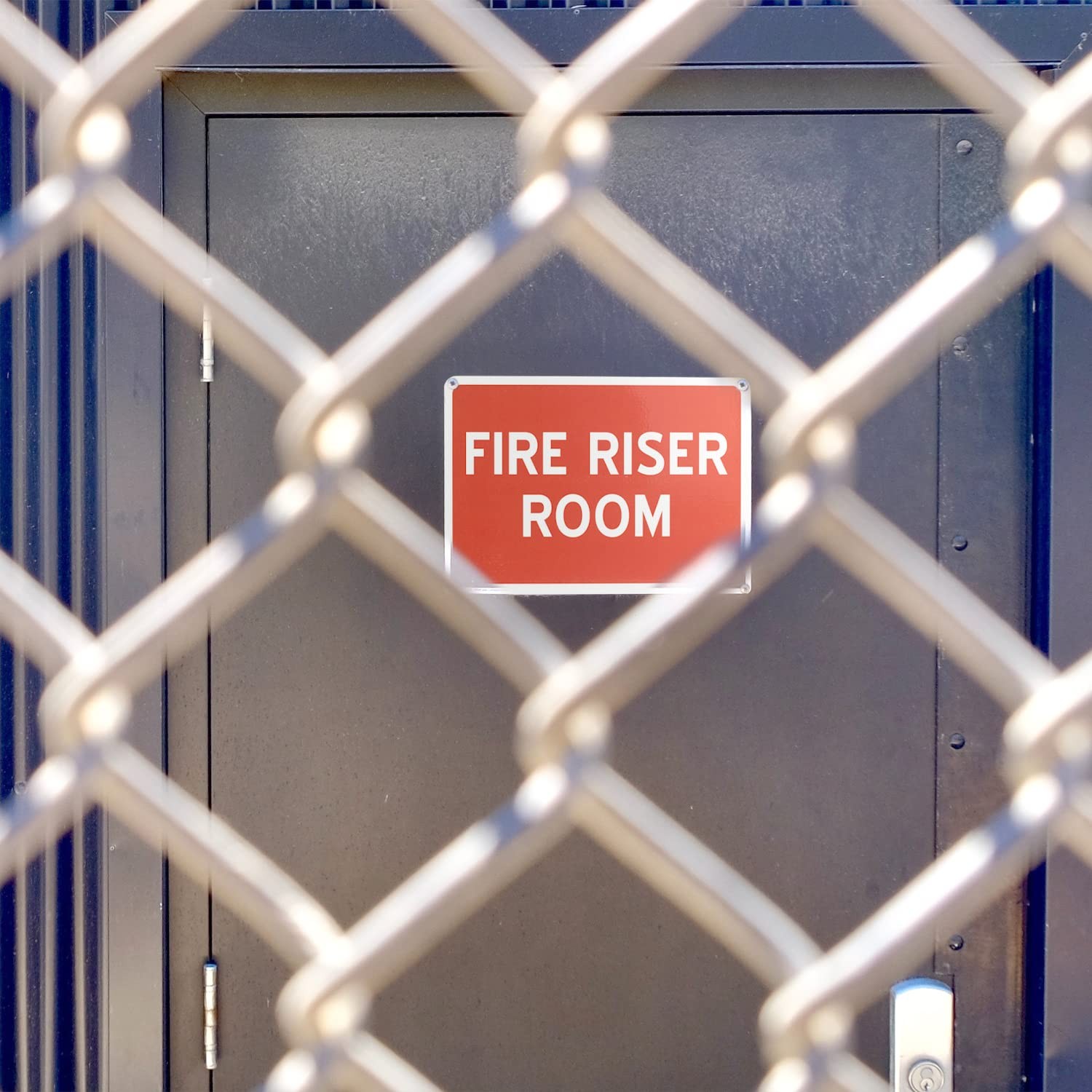 Anley Fire Riser Room Sign Aluminum 7″x10″ Fire Pump Safety Metal Warning Sign