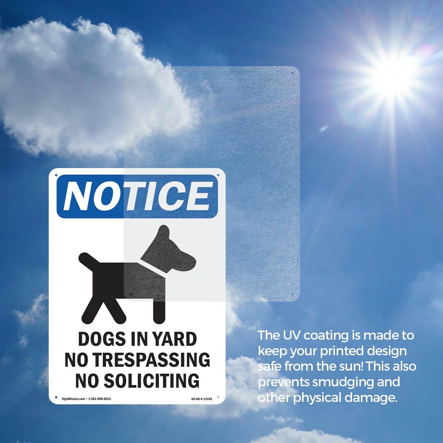 Dogs In Yard No Trespassing OSHA Notice Sign Metal, Plastic, Decal 5 or 10 Pack