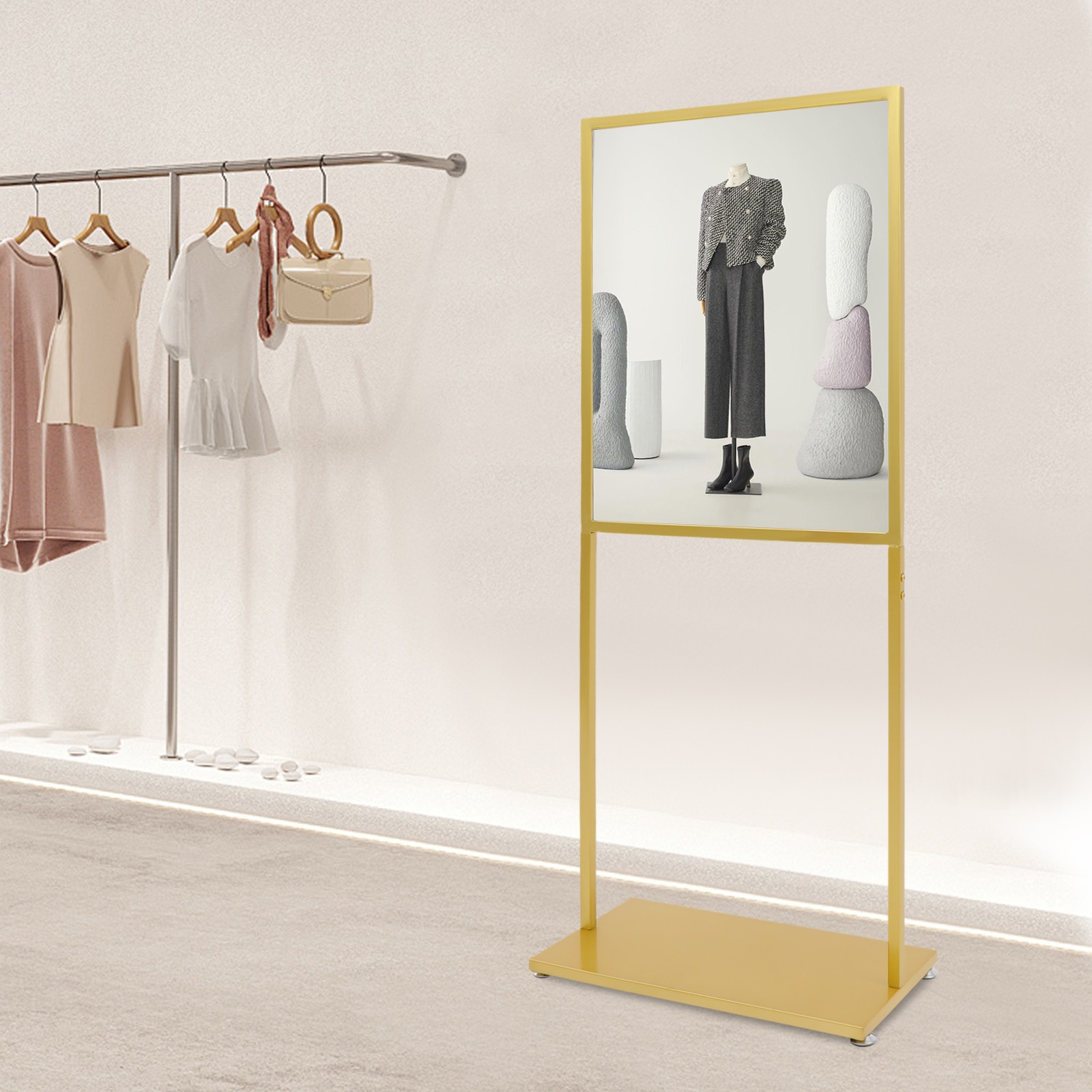 Poster Holder Stand, Pedestal Sign Stand, Rectangular Heavy Duty Poster Display