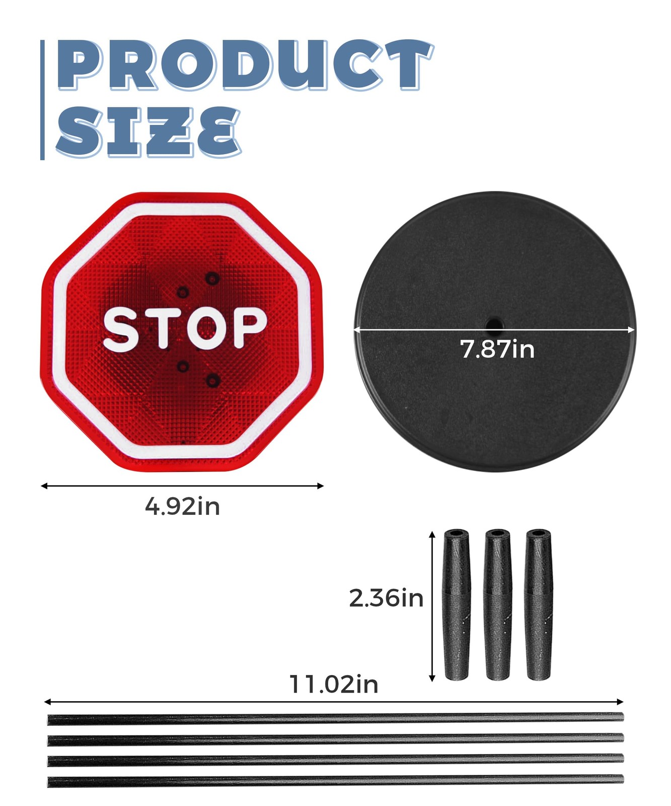 UNLRAE Garage Parking Aid,Garage Stopper for ( 12 x 18 ) inch, Red