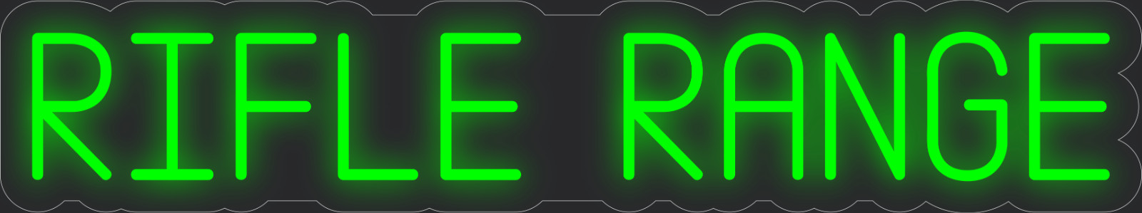 Rifle range Neon LED Sign Business Wall Decor Lighted Store Sign 36 x 7 in.