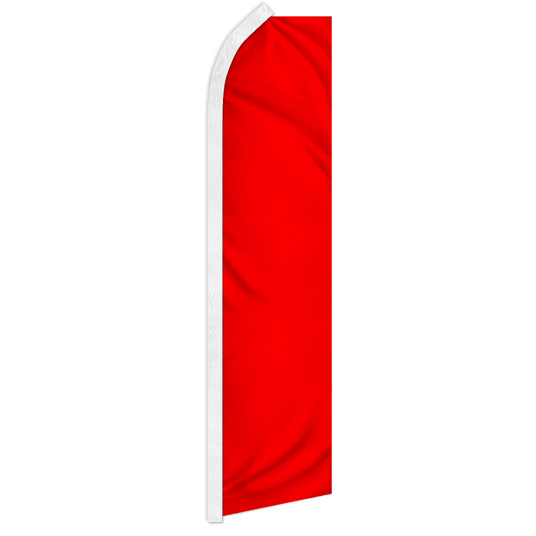 Solid Color Red Advertising Swooper Feather Flutter Flag Red Flag