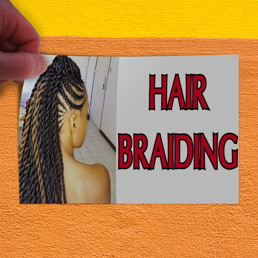 Decal Stickers Hair Braiding Outdoor Advertising Printing Vinyl Store Sign Label