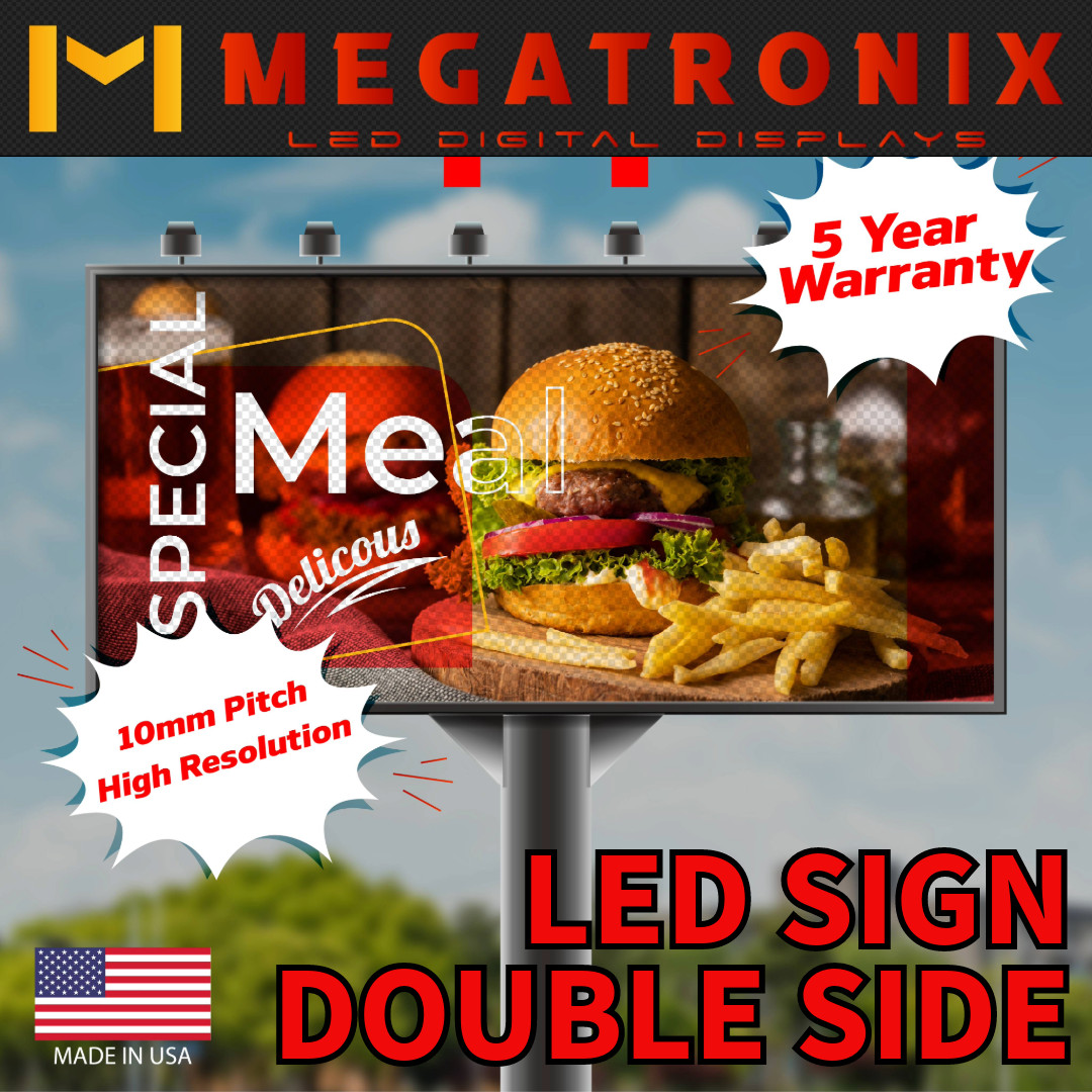 LED Sign Outdoor Full Color Double Sided Programmable Message Digital HD WIFI