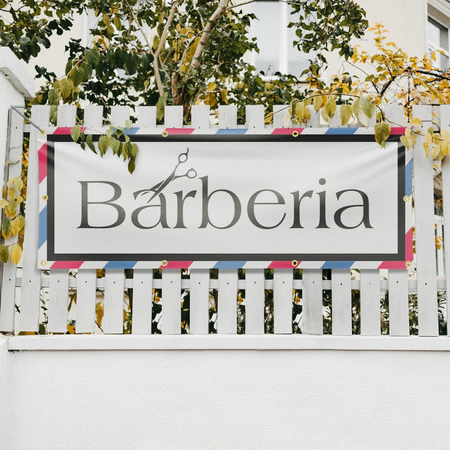Signmission Barberia Banner Sign 36 X 96 13 Oz Vinyl Metal Single-Sided Outdoor