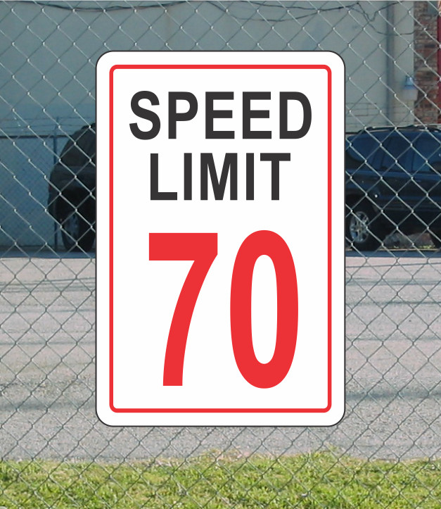 RED Speed Limit 70 Metal Sign for Street Road Highway Parking Lot 12″x18″ mph