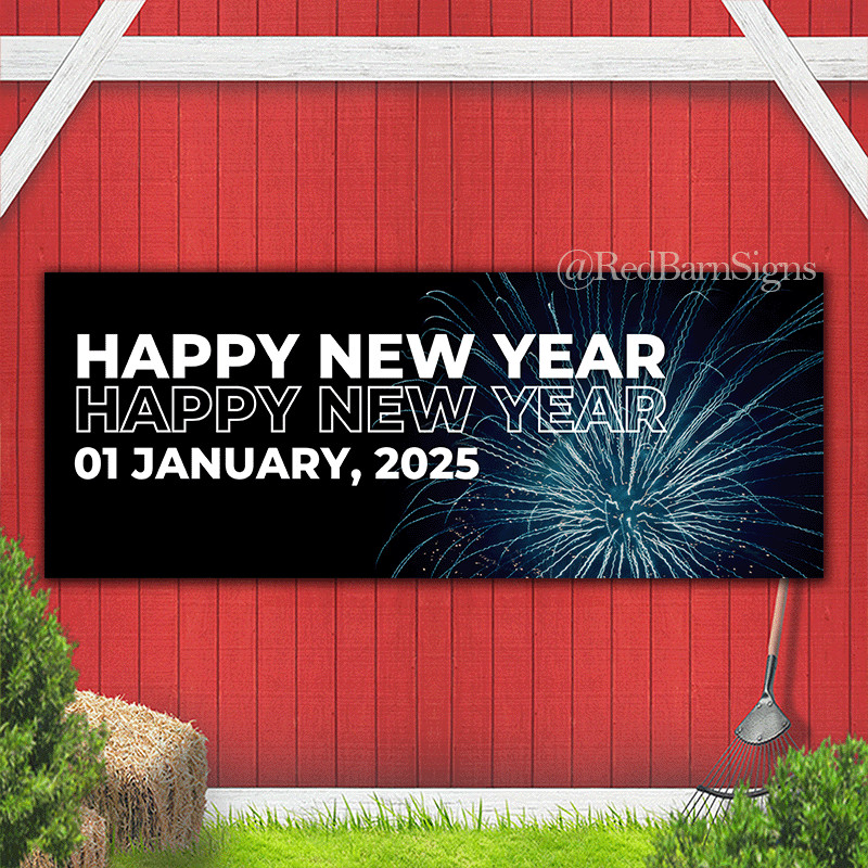 Happy New Year 01 January 2025 banner