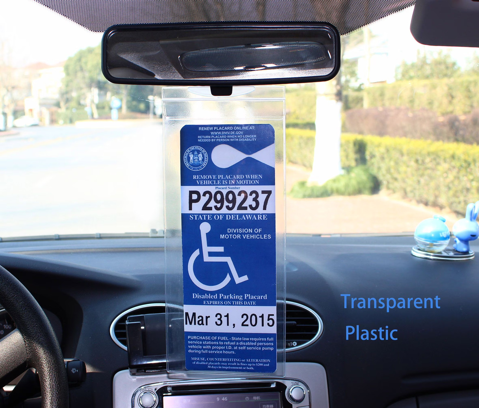 LotFancy Handicap Placard Holder- 10.6 x 5 in, Pack of 2