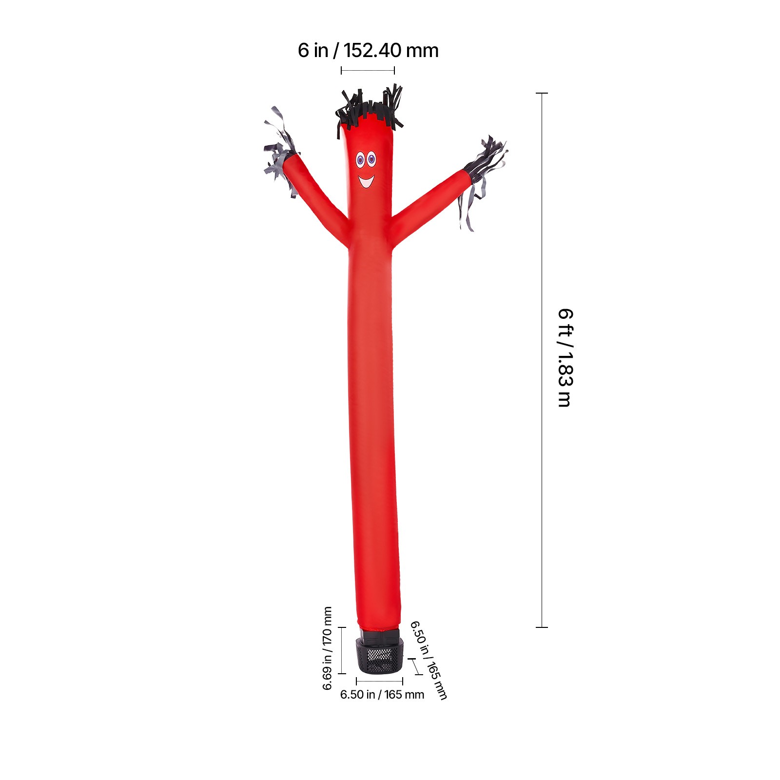 Uimoso 6 ft Wacky Waving Inflatable Tube Man with 1/15 HP Blower Fan