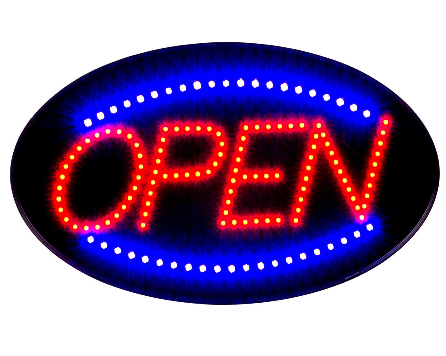 Delux Ultra Bright Jumbo Size Flash Motion 24″x 13″ LED Neon Open Sign Light U30