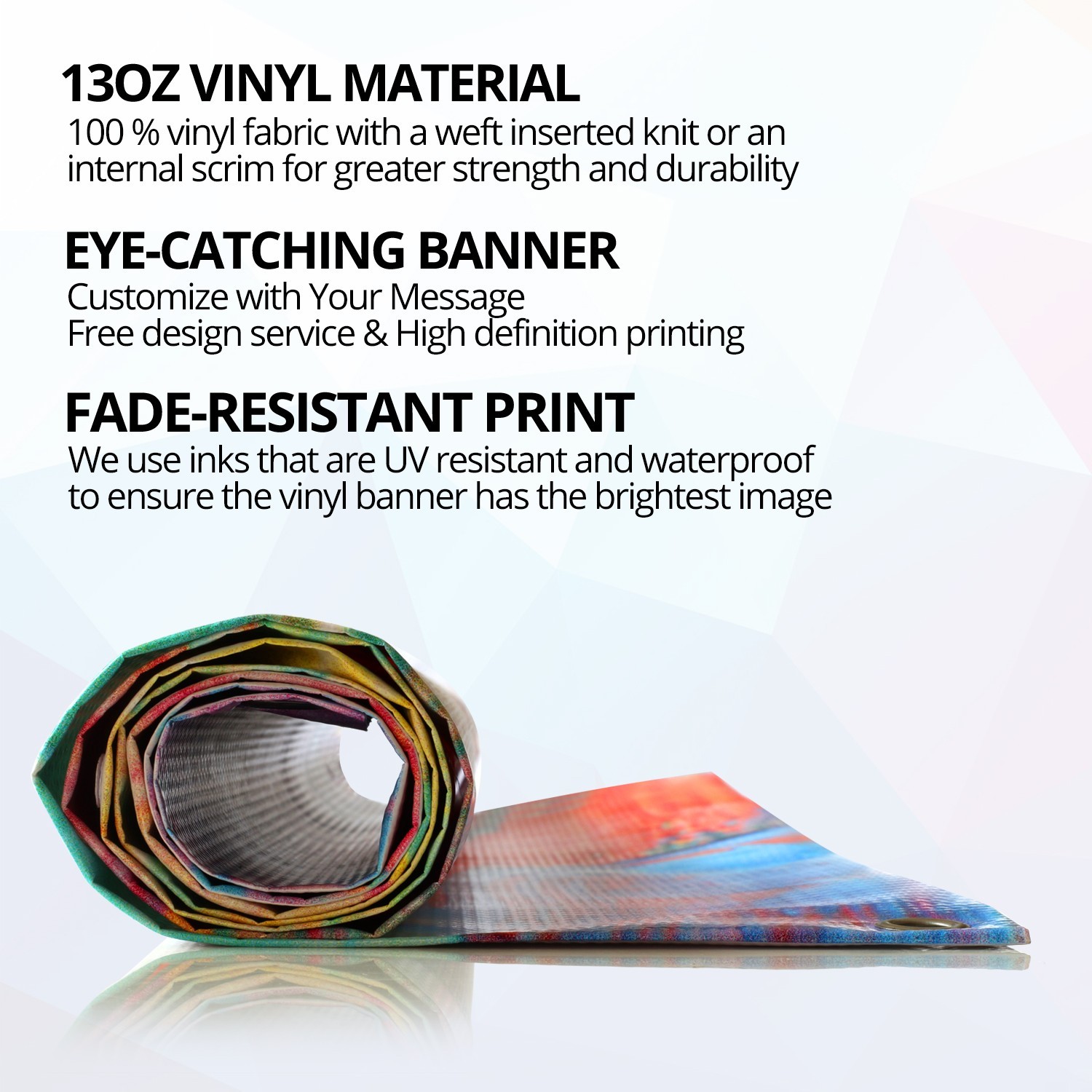 Anley Custom Vinyl Banner – 13oz Heavy Duty Vinyl Sign – Personalized Banner