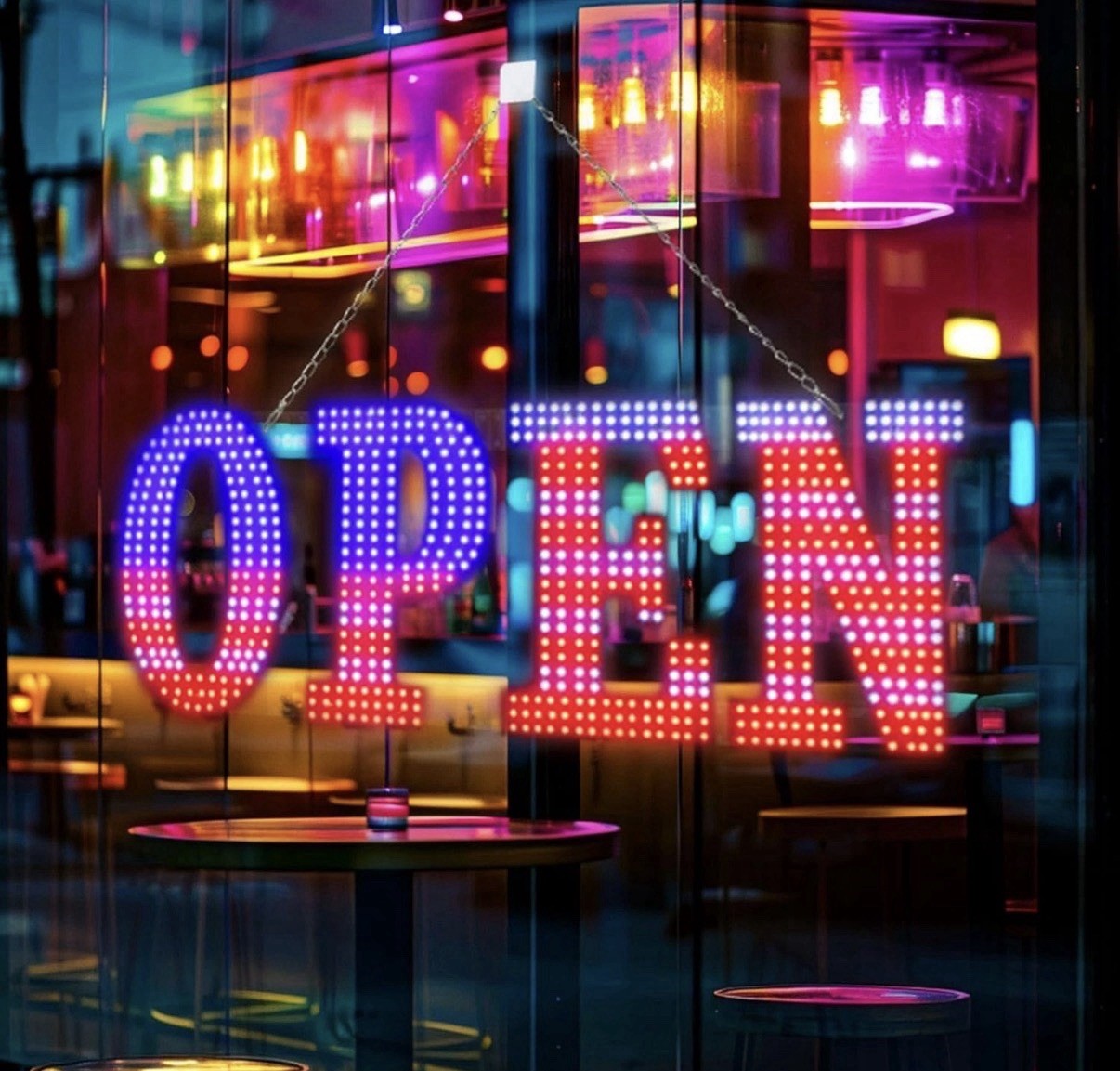 LED Open Signs For Business 30″X10″ Ultra Bright Open Sign LED USA Flag Hanging
