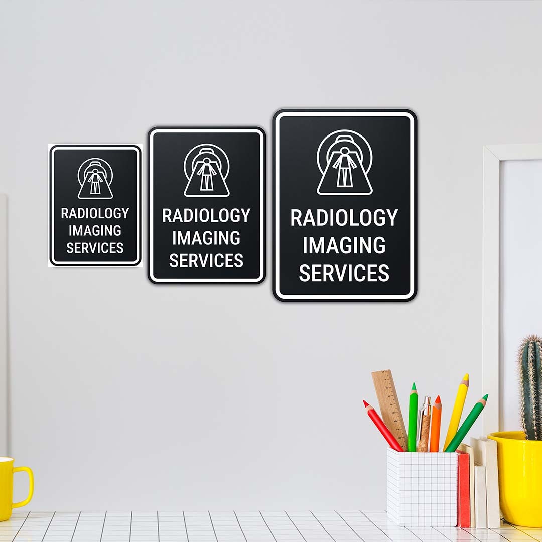 Portrait Round Plus Radiology Imaging Services Wall or Door Sign