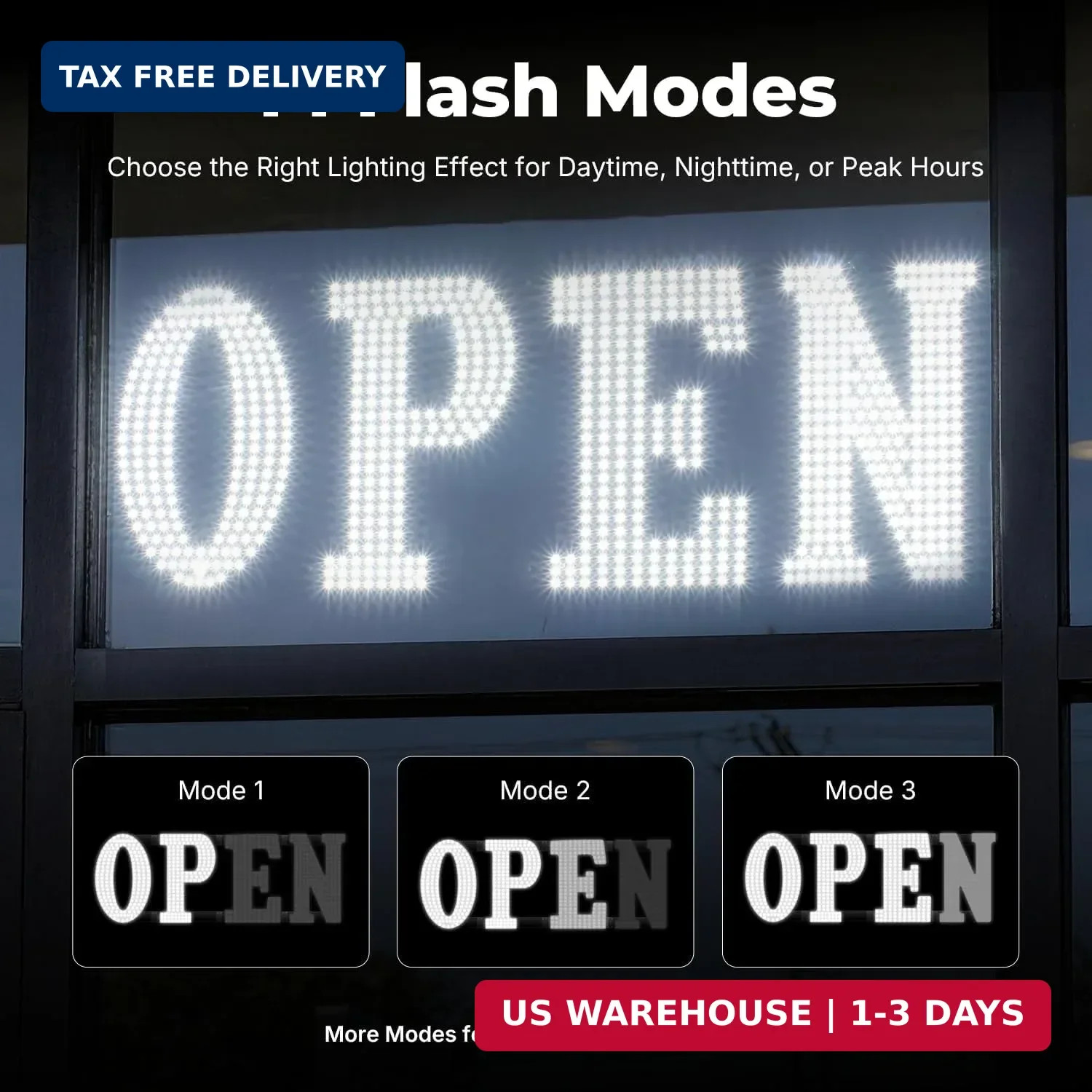 40″ x 14″ Large LED Open Sign with Remote Control High Bright Visibility Busines