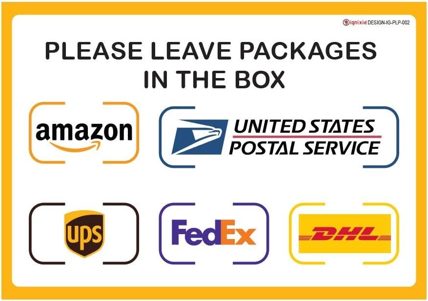 Decal Pack of 2: 10×7 Self-Adhesive Package Delivery Signs for Secure Drop-Off