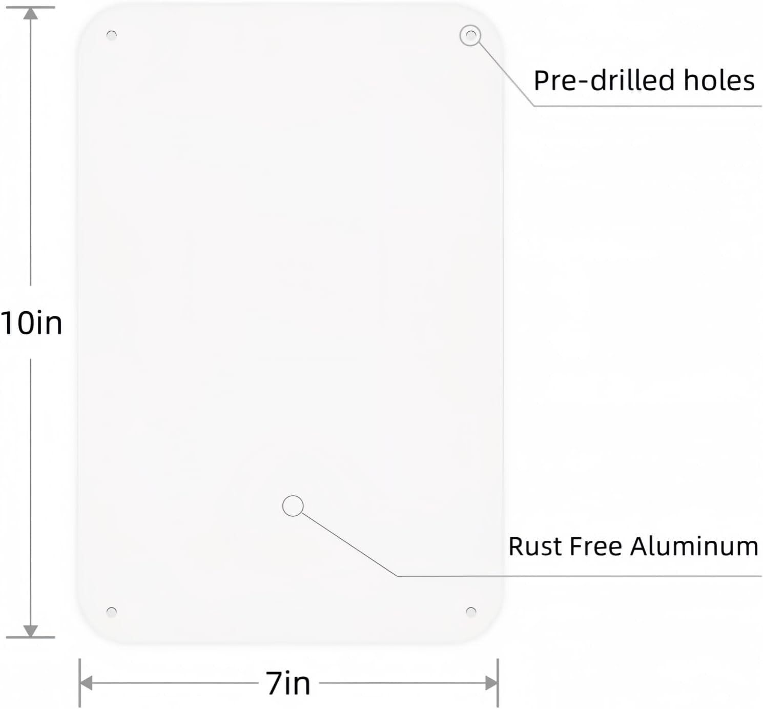 3-Pack White Sign Blanks, 10″X 7″ .04″ Aluminum