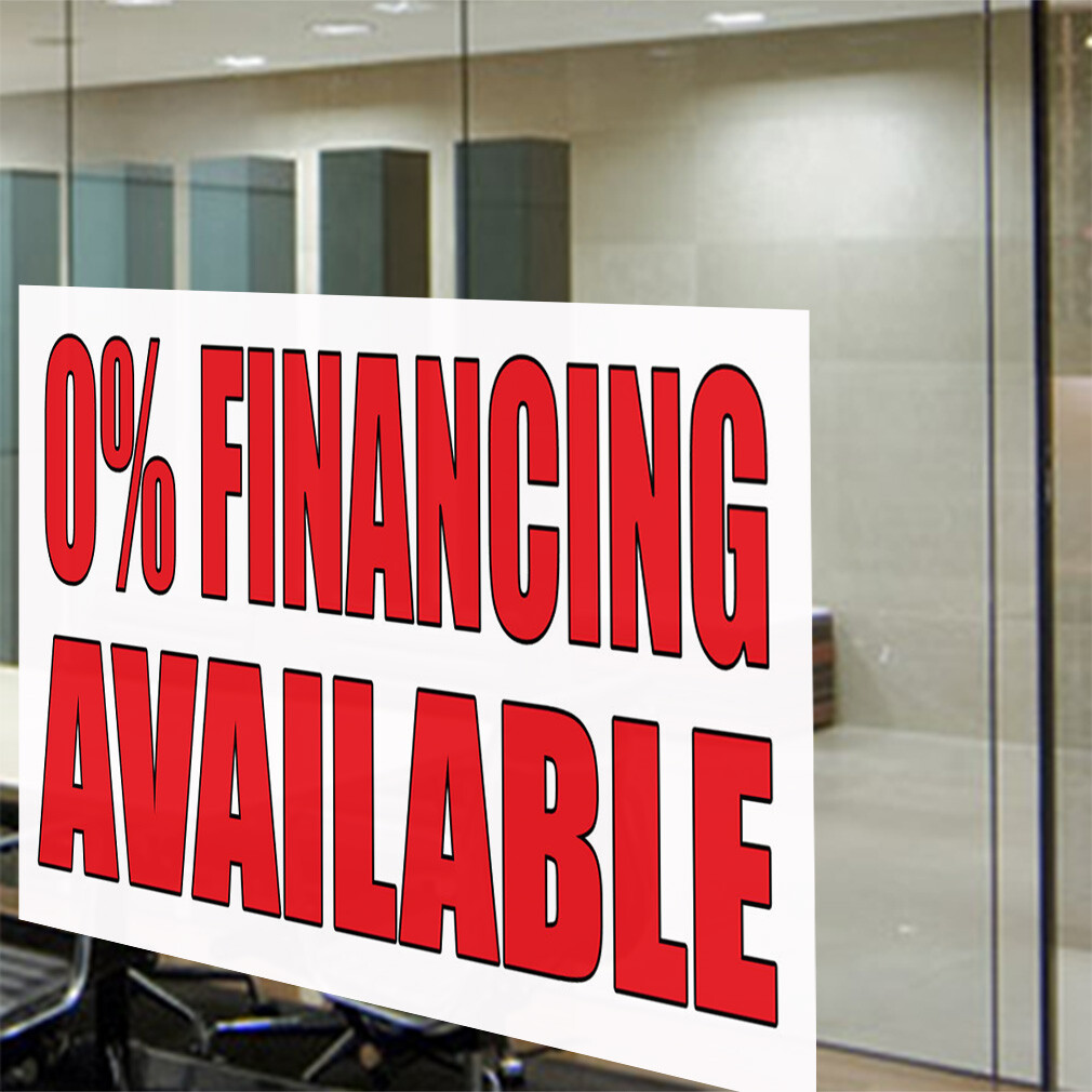 Decal Stickers 0% Financing Available Auto Body Shop Car B Store Sign Label