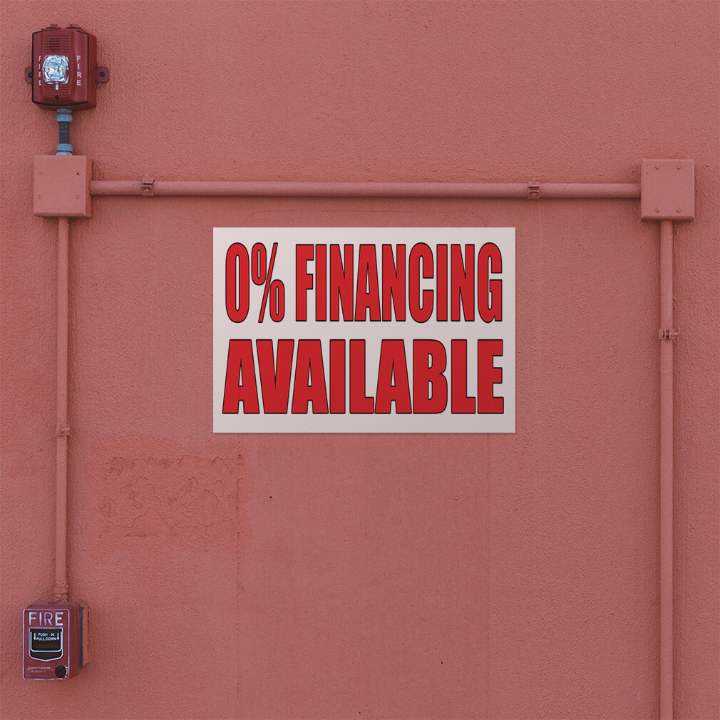 Decal Stickers 0% Financing Available Auto Body Shop Car B Store Sign Label