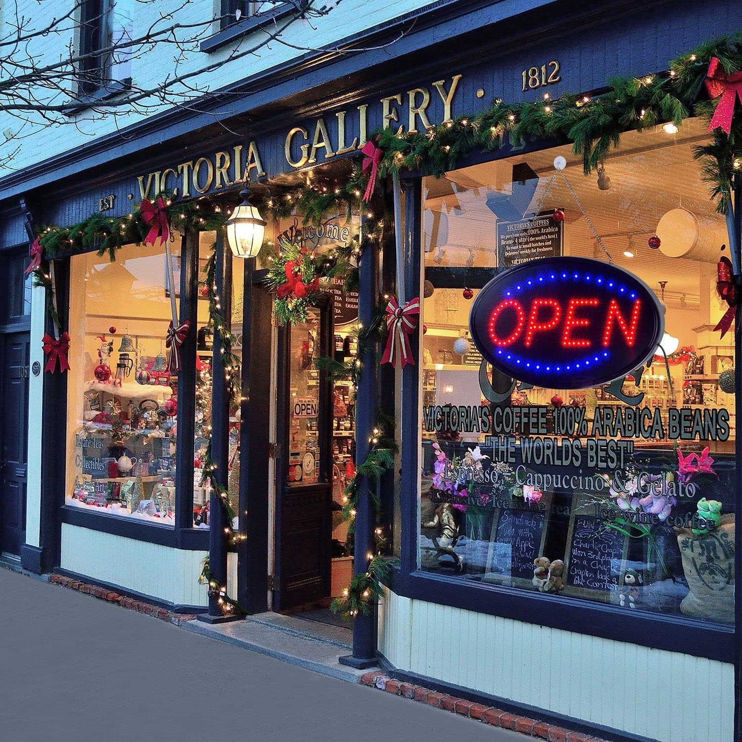 LED Advertisement Board 19″x10″ – Open Sign for Bars & Shops with 2 Modes