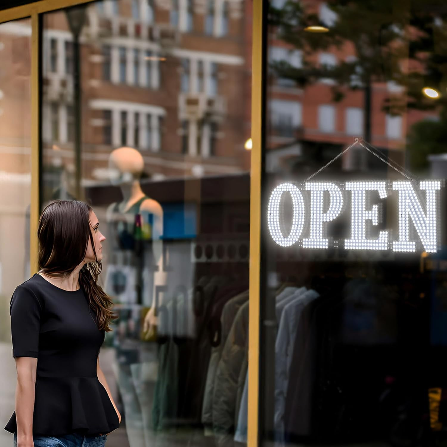 Led Open Signs for Business 30X10In Big Open Sign Led W/Remote Control Window Wa