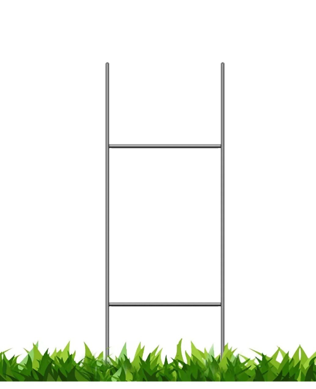 10 Sturdy Metal H Frame Wire Step Stakes for Yard Signs(10 x 30 in)(Stakes Only)