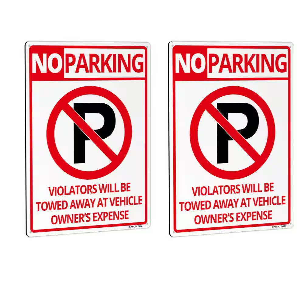 14 In. X 10 In. No Parking Sign – Violators Will Be Towed Away at Vehicle Owners