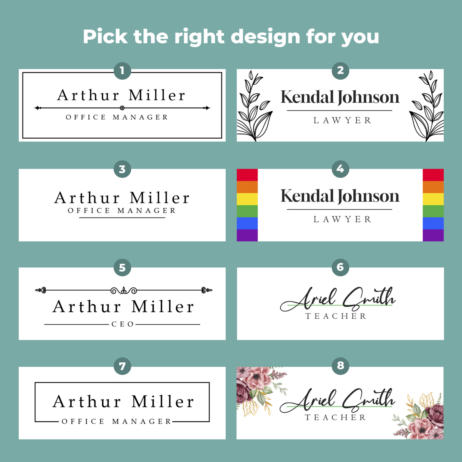 Acrylic Desk Name Plate Personalized I Custom Acrylic Sign I Name Plate for Desk