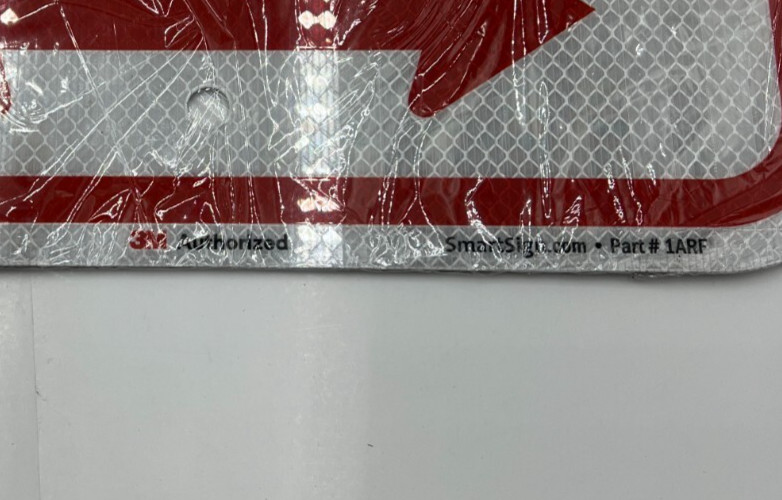 (QTY 2) SmartSign 1ARF “No Parking Any Time” Sign 12″ x 18″ 3M Metal White Red