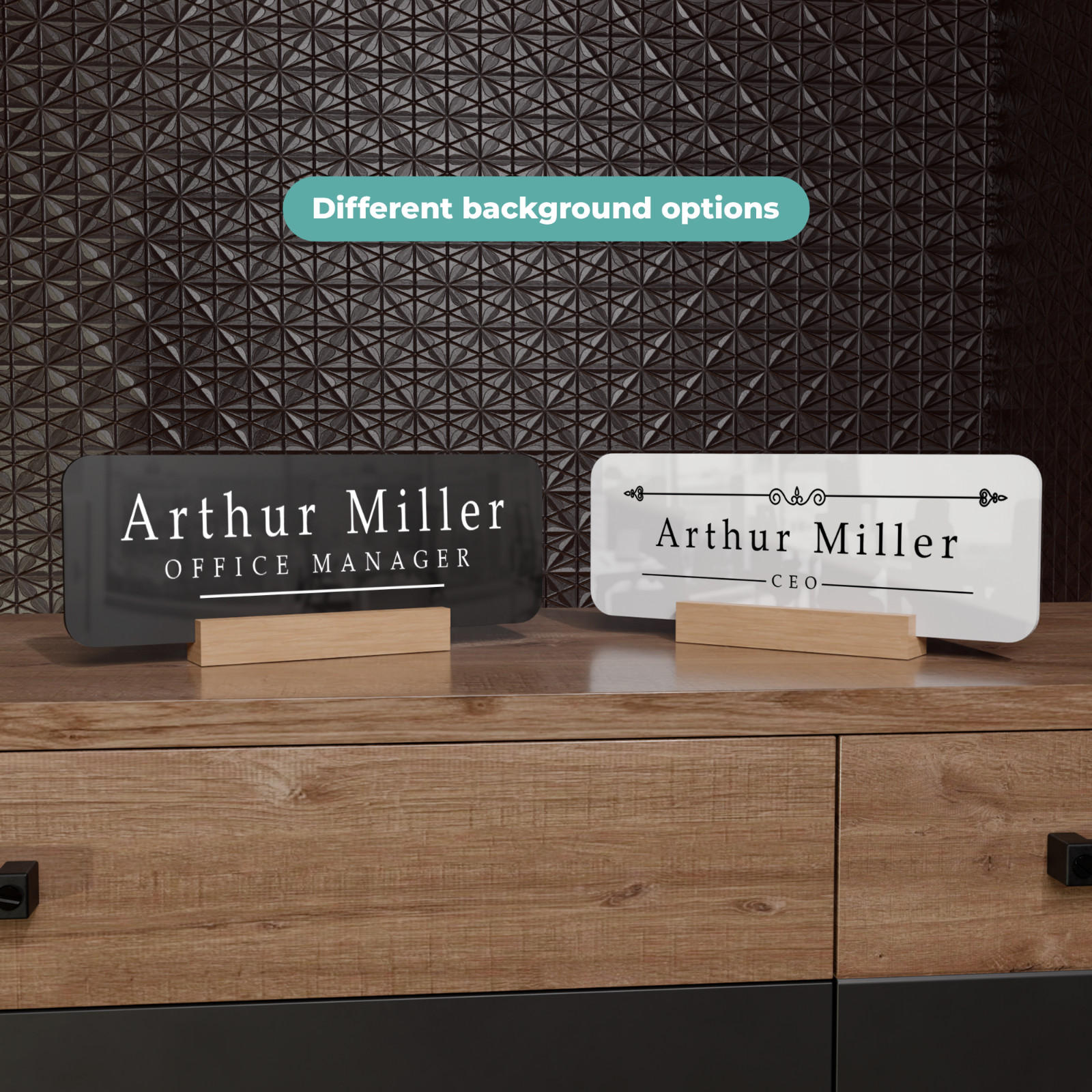 Acrylic Desk Name Plate Personalized I Custom Acrylic Sign I Name Plate for Desk