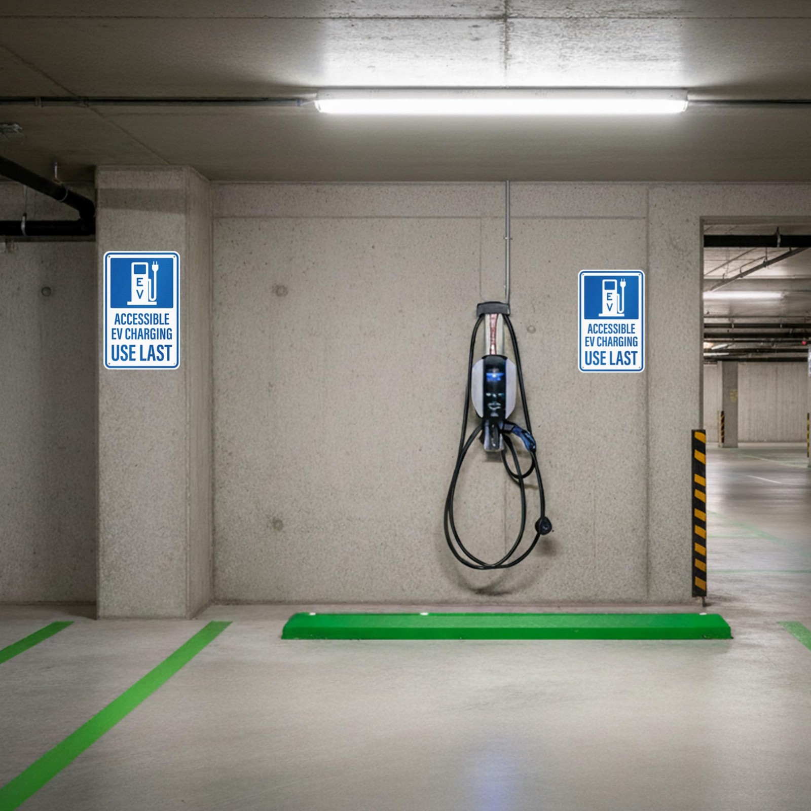 Accessible Electric Vehicle Charging Sign Aluminum EV Parking 12×18 Inch