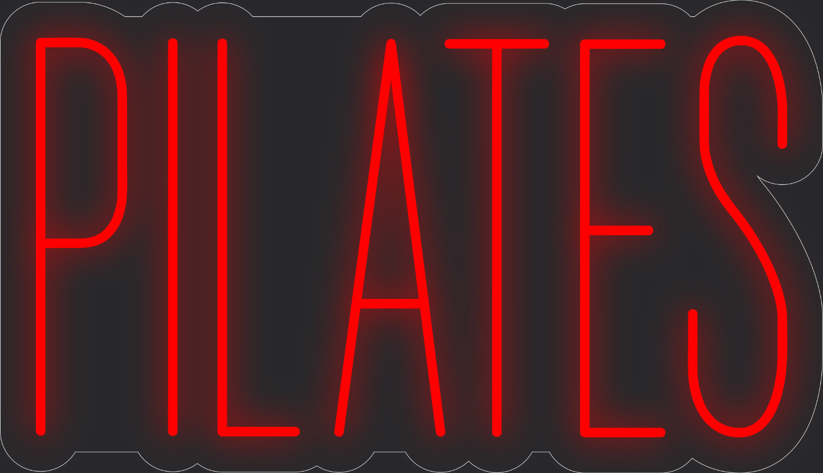 Pilates Neon LED Sign Business Wall Decor Lighted Store Sign 24 x 14 in.