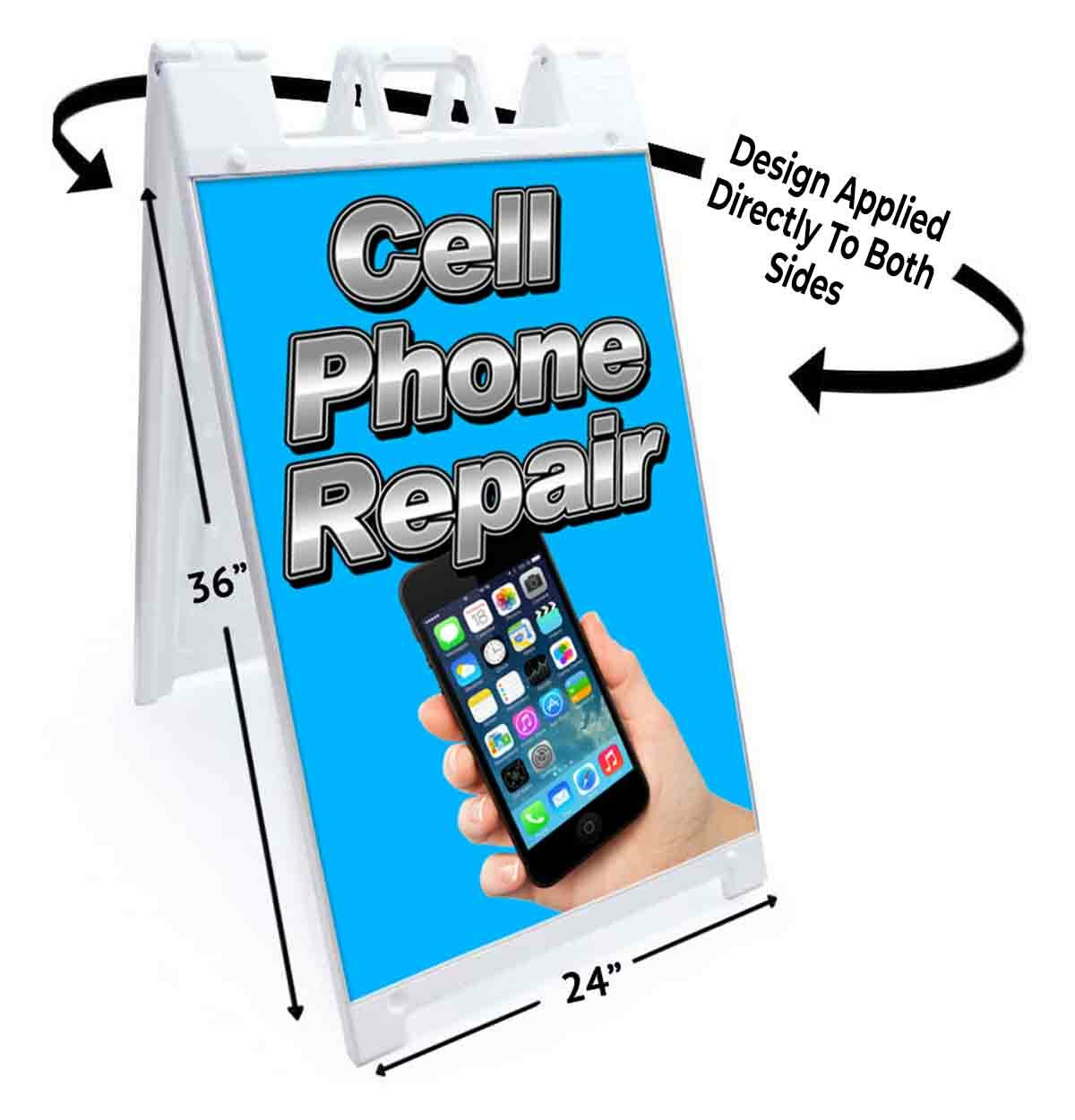 CELL PHONE REPAIR Signicade 24×36 A Frame Sidewalk Sign Double Sided TECHNOLOGY
