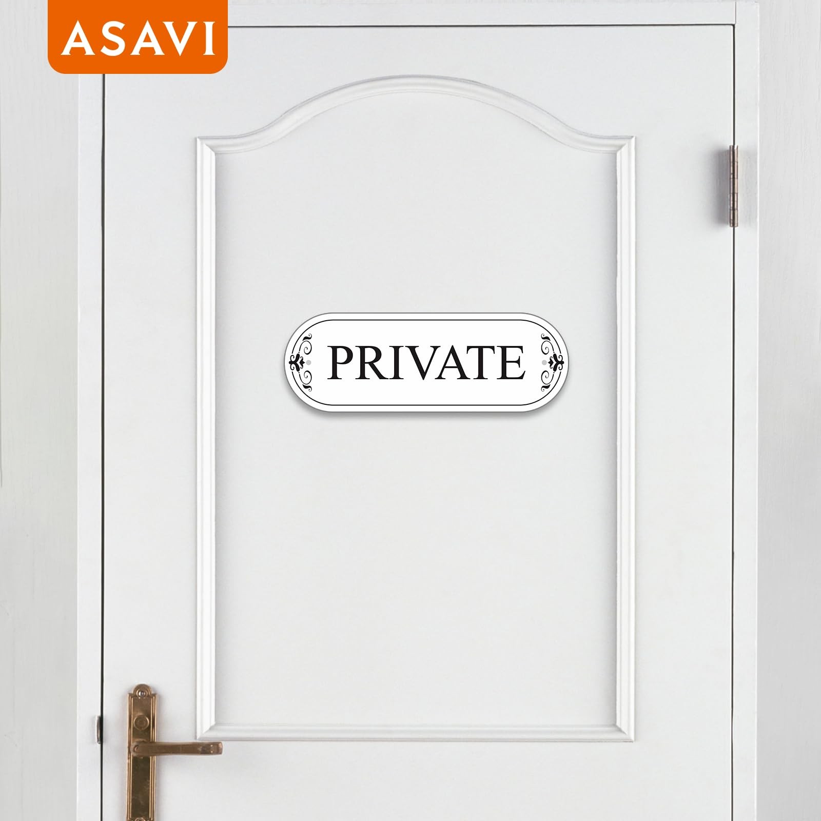 Private Sign Acrylic Door Plaque 8.7×3 Inch Strong Adhesive Waterproof Home