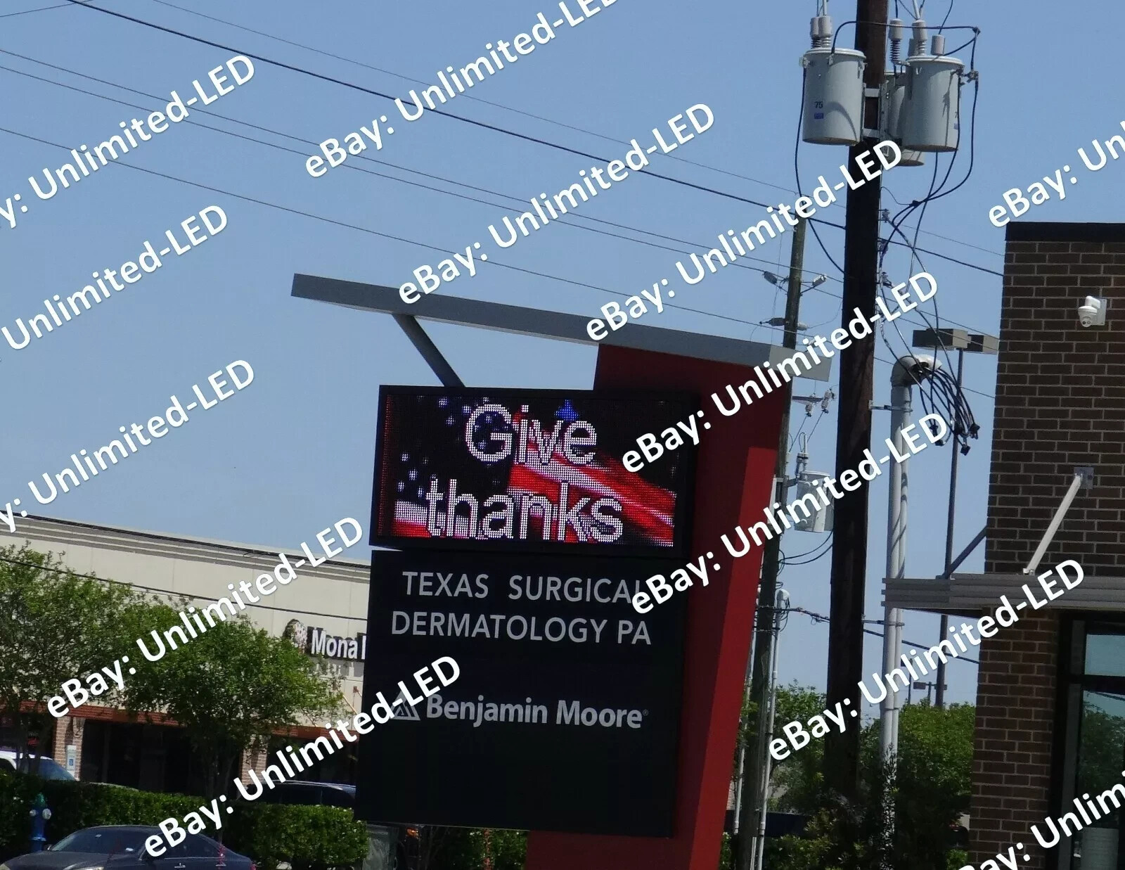 5′ x 10′ P10 Outdoor Double-Sided Full-Color LED Billboard Sign 5 Years Warranty