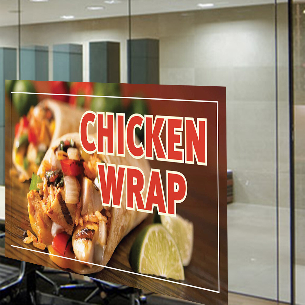 Decal Stickers Chicken Wrap Outdoor Advertising Printing A Store Sign Label