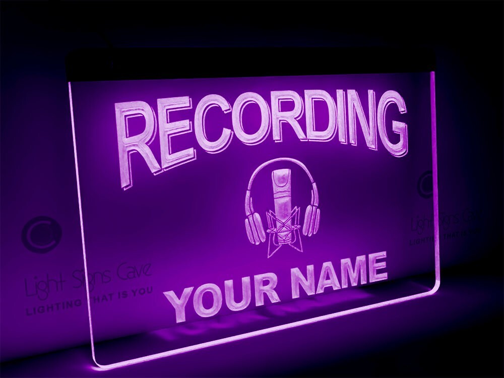 Personalized Recording light – LED sign | RGB multi-color sign