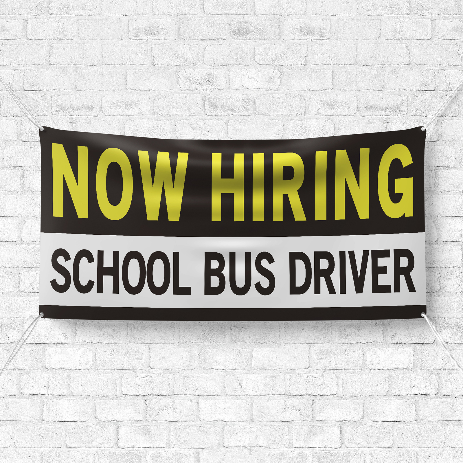 Now Hiring School Bus Drivers 13 oz Heavy Duty Vinyl Banner School Bus Driver