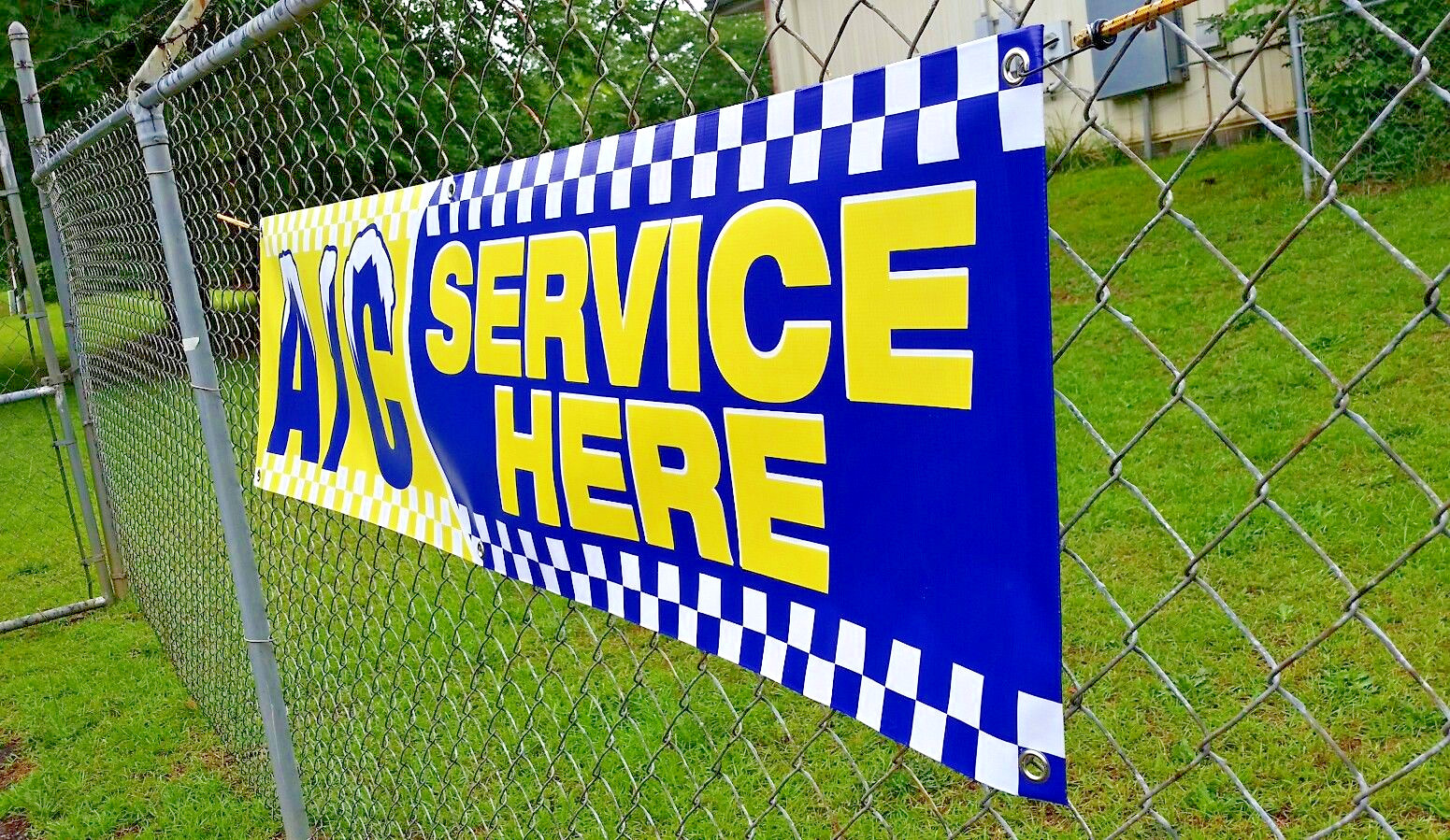 72″x18″ AC SERVICE HERE Banner Sign Air Conditioning Automotive Repair Car Shop