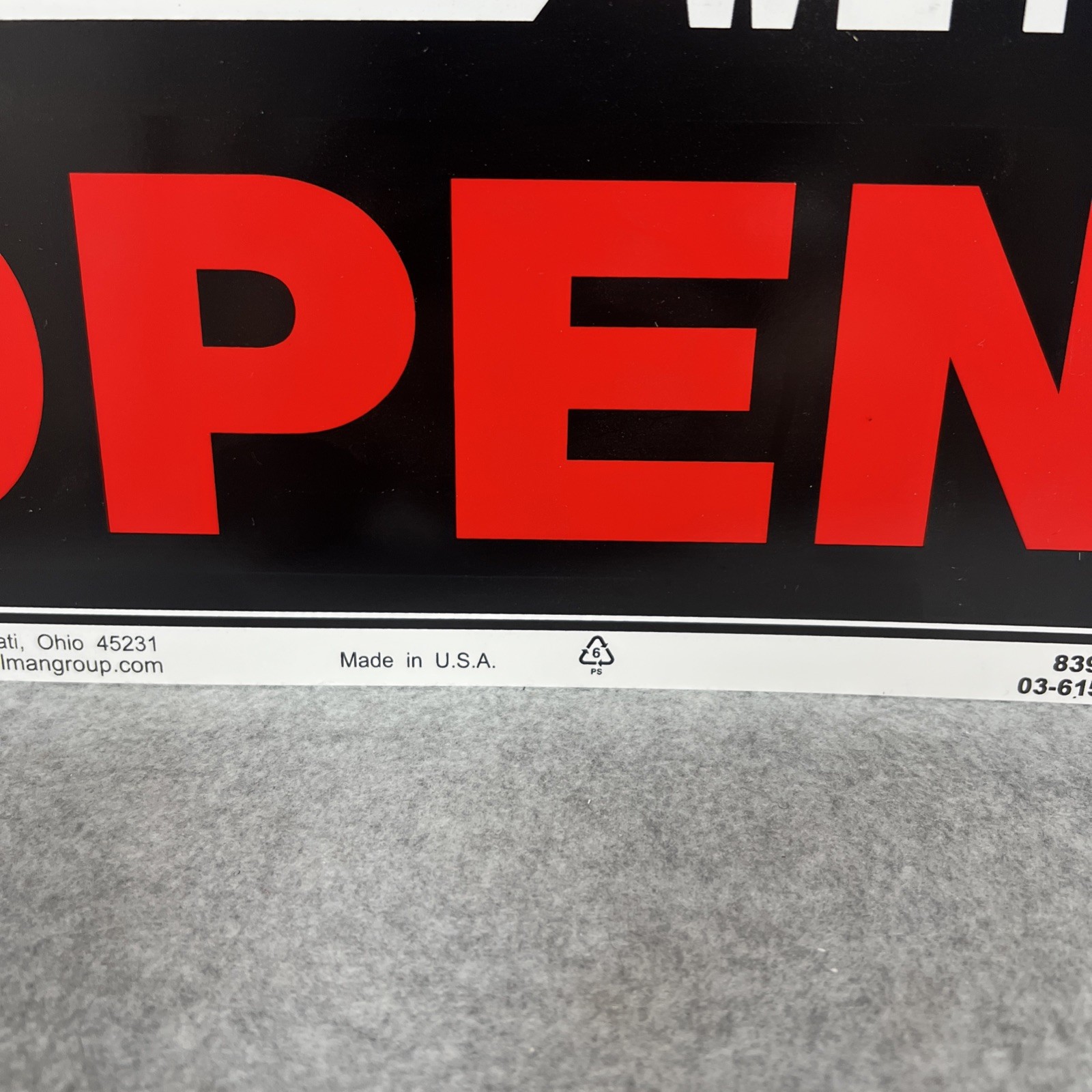 Lot of 5 COME IN WE’RE OPEN/SORRY WE’RE CLOSED Signs Hillman 839916 8″x12″