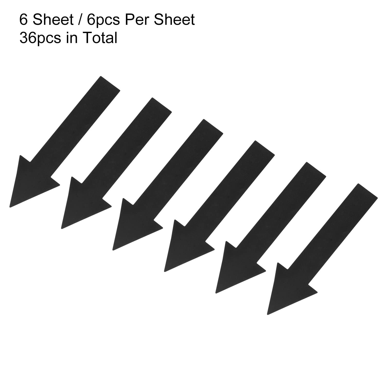 Arrow Sticker 4 Inch, 6 Sheet Directional Sign PVC Adhesive Removable Floor D…