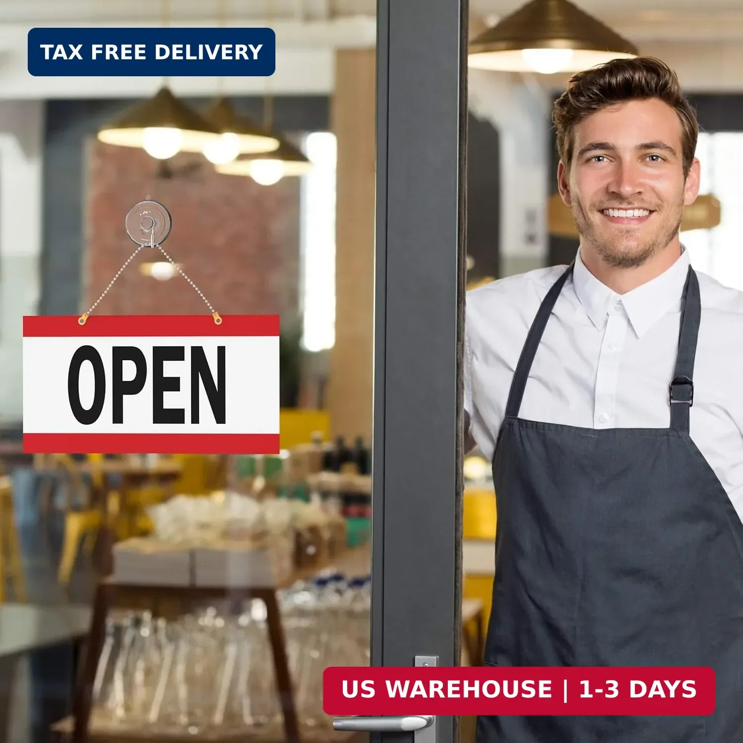 2 Pack Business Hours Sign Open Closed Glass Door Customizable Store Hours Sign