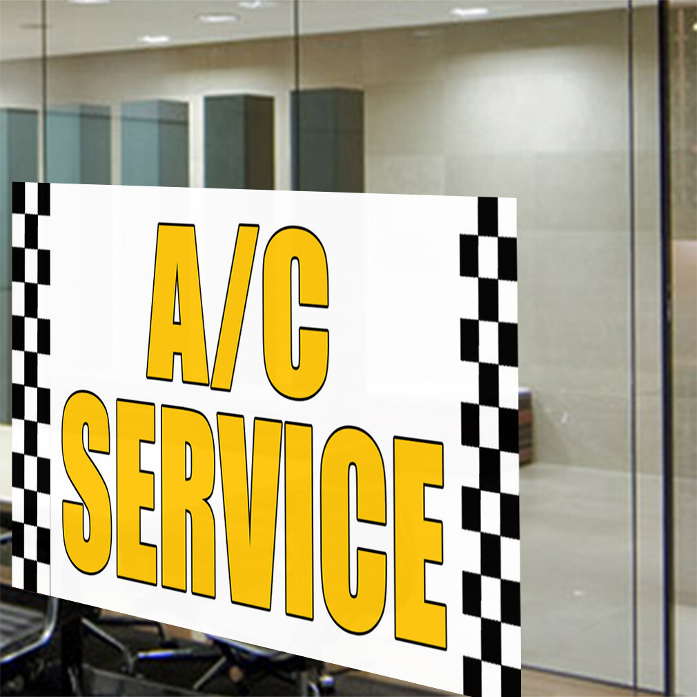 Decal Stickers A C Service Car Body Shop Repair Business Vinyl Store Sign Label