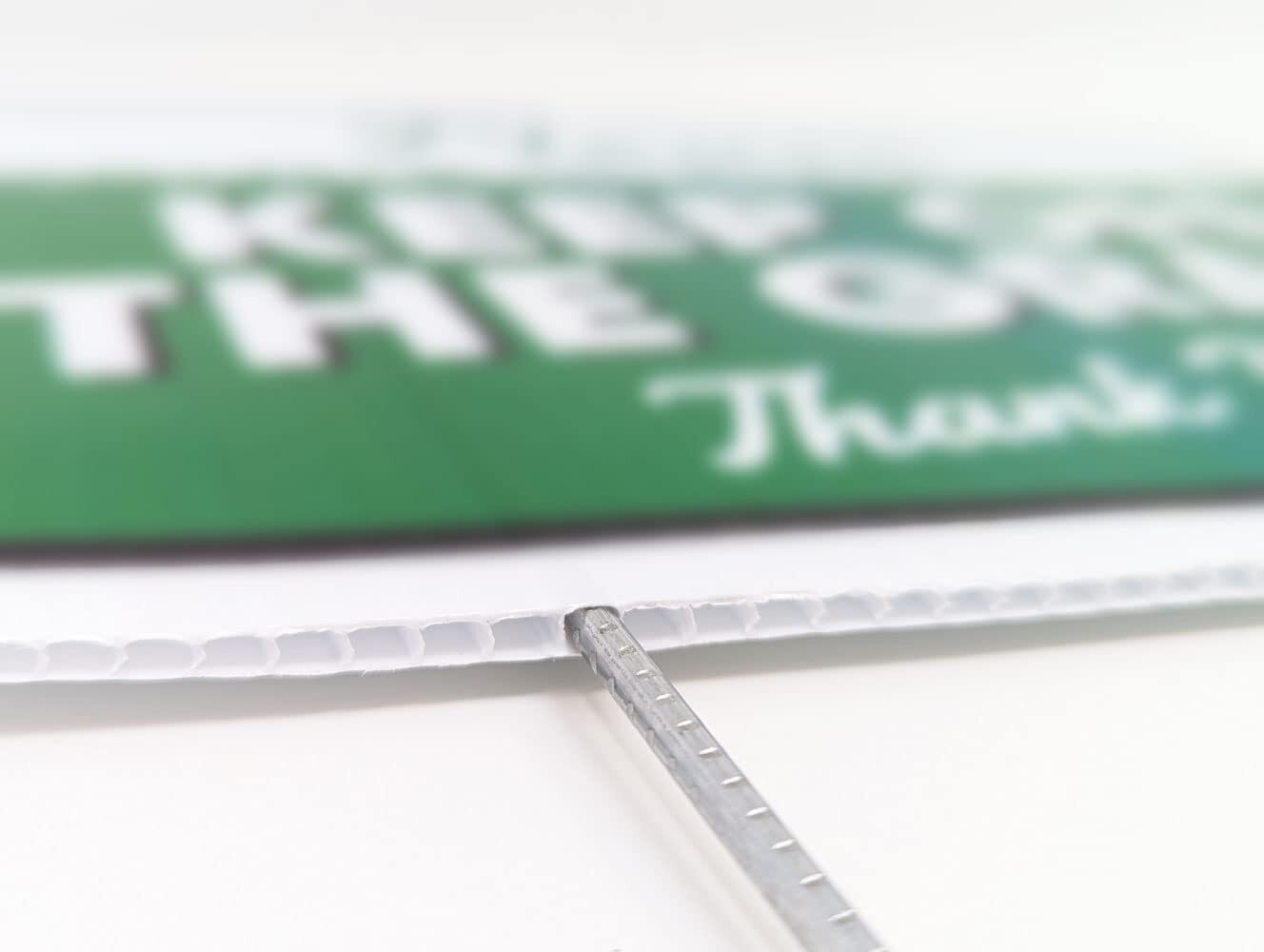 Double Sided Please Keep Off Grass Yard Sign with Stake(1pk, 2pk, 3pk, 4pk, 6pk)